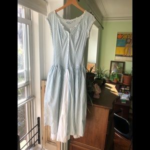 Starina striped vintage dress cotton. Small, very Doen like!